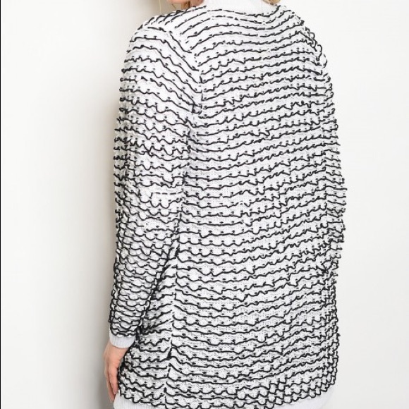 Black & White Knit Cardigan - Picture 2 of 4